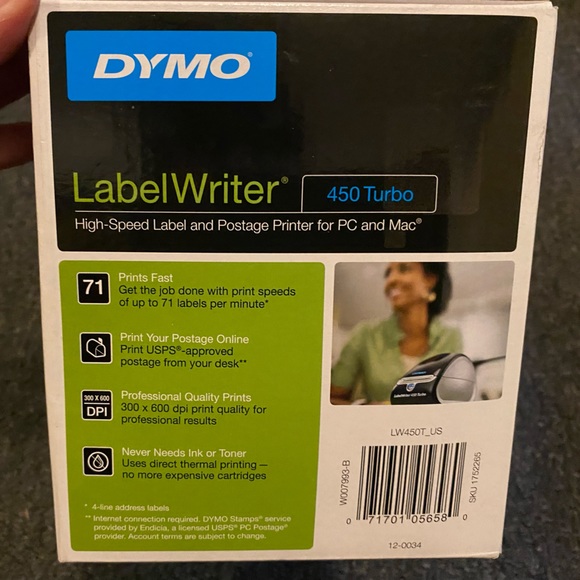 DYMO Label and Postage Writer 450 Turbo. NEW❗️Box opened for pics - Picture 14 of 15
